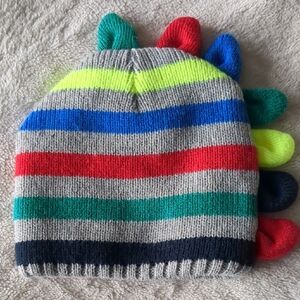 Colorful Striped Dinosaur Knit Hat for Kids